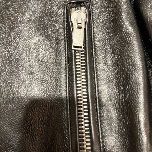 NWT Saint Laurent Leather Moto Jacket - Picture 6 of 15